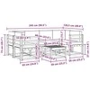 Lauko sofos komplektas 7 vnt. Natūralus ir grietinėlė