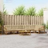 Lauko sofos komplektas su pagalve 7 pcs Natūralus ir bežinis