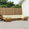 Lauko sofos komplektas 7 vnt. Natūralus ir grietinėlė