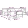 Lauko sofos komplektas 7 vnt. Balta ir kreminė