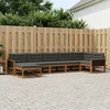 Lauko sofos komplektas 7 vnt. Natūralus ir antracitas