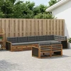 Lauko sofos komplektas su pagalve 8 pcs Natūralus ir antracitas