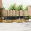 Lauko sofos komplektas su pagalve 8 pcs Balta ir antracito