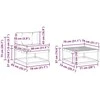 Lauko sofos komplektas su pagalve 8 pcs Natūralus ir bežinis