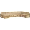 Lauko sofos komplektas su pagalve 8 pcs Balta ir kreminė