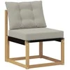 Lauko sofos komplektas su pagalve 8 pcs Balta ir šviesiai pilka