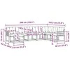 Lauko sofos komplektas 8 vnt. Balta ir juoda