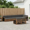 Lauko sofos komplektas su pagalve 8 pcs Natūralus ir antracitas