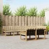 Lauko sofos komplektas su pagalve 8 pcs Balta ir kreminė