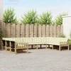 Lauko sofos komplektas su pagalve 9 pcs Balta ir kreminė