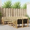 Lauko sofos komplektas su pagalve 9 pcs Balta ir kreminė