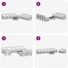 Lauko sofos komplektas su pagalve 9 pcs Natūralus ir antracitas