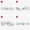 Lauko sofos komplektas su pagalve 9 pcs Natūralus ir bežinis