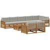 Lauko sofos komplektas su pagalve 9 pcs