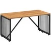 Lauko stalas Juoda ir Ruda 80 x 40 x 40 cm poliratanas