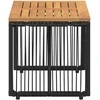 Lauko stalas Juoda ir Ruda 80 x 40 x 40 cm poliratanas