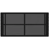 Lauko stalas Juodas 80 x 40 x 40 cm PE Rattan ir Stiklas