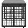 Lauko stalas Juodas 80 x 40 x 40 cm PE Rattan ir Stiklas