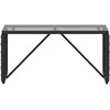 Lauko stalas Juodas 80 x 40 x 40 cm PE Rattan ir Stiklas
