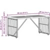 Lauko stalas Juodas 80 x 40 x 40 cm Plienas ir poli ratanas