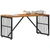 Lauko stalas Juodas 80 x 40 x 40 cm Plienas ir poli ratanas