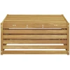 Lauko stalas Kietos akacijos mediena Balta 79 x 79 x 37 cm