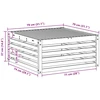 Lauko stalas Kietos akacijos mediena Balta 79 x 79 x 37 cm
