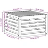 Lauko stalas Kietos akacijos mediena Balta 59 x 59 x 37 cm