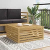 Lauko stalas Kietos akacijos mediena Balta 79 x 79 x 37 cm