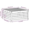Lauko stalas Kietos akacijos mediena Natūrali 79 x 79 x 37 cm