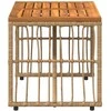 Lauko stalas Natūrali 80 x 40 x 40 cm Plienas ir poli ratanas