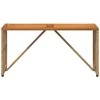 Lauko stalas Natūrali 80 x 40 x 40 cm Plienas ir poli ratanas