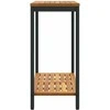 Lauko stalas su saugykla Natūrali ir juoda 80 x 35 x 75 cm