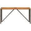 Lauko stalas Pilka 80 x 40 x 40 cm Plienas ir poli ratanas