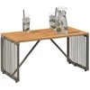 Lauko stalas Pilka ir ruda 80 x 40 x 40 cm poliratanas