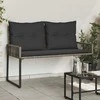 Lauko suolas 4 pcs Pilka ir tamsiai pilka poliratanas