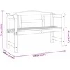 Lauko suolas 2 -Seater 119 x 44 x 76 cm Kietos pušies mediena