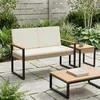 Lauko suolas Bežė ir kreminė balta 107 x 61 x 80 cm poliratanas