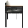 Lauko suolas Juoda ir kreminė balta 117 x 54 x 74.5 cm