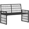 Lauko suolas Paprastas Juoda ir tamsiai pilka 116 x 55 x 82 cm