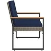Lauko baldų komplektas Lauko suolas Pilka ir tamsiai mėlyna 107 x 61 x 80 cm