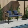 Lauko suolas Pilka ir tamsiai mėlyna 117 x 54 x 74.5 cm