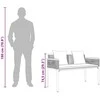Lauko suolas 2 -Seater 117 x 54 x 74.5 cm poliratanas
