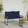 Lauko suolas Pilkas ir tamsiai mėlynas 118 x 55 x 82 cm