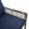 Lauko baldų komplektas Lauko suolas Pilkas ir tamsiai mėlynas 118 x 55 x 82 cm