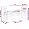 Sodo suolas su pagalve Ruda 110 x 38 x 65cm bambukas