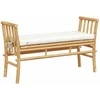 Sodo suolas su pagalve Ruda 110 x 38 x 65cm bambukas