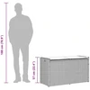 Lauko baldų komplektas Lauko suoliukas su daiktadėže ir pagalvėle, juodas, 100 cm, poliratanas
