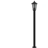 Lauko šviestuvai, 3vnt., juodi, 120cm, nerūdijantis plienas