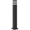 Lauko šviestuvai, 3vnt., juodi, 80cm, aliuminis
